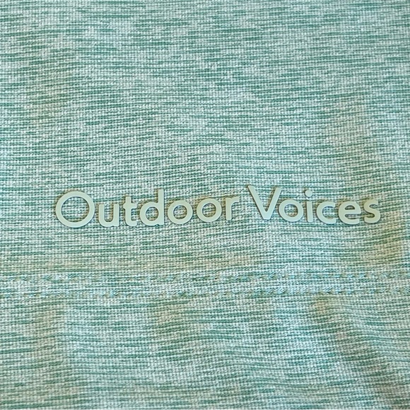 NWT Outdoor Voices Sports Bra Double Time in Green Mint Caribbean Size Medium - Picture 6 of 8
